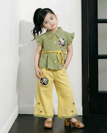 Sage Sunshine Ruffle Co-ord Set